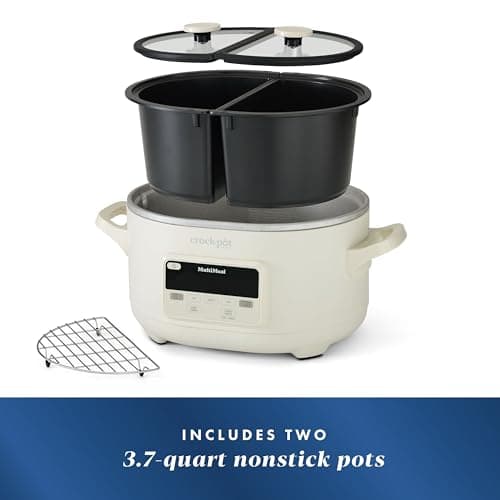 Crock-Pot MultiMeal Multicooker and Programmable Slow Cooker with Bake Function Oat Milk 6
