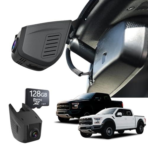F150 Dash Cam, 4K Dash Camera for Ford F150/F250/F350, OEM-Style, Breeze Installation, Parking Mode, Plug&Play, HDR, Night Vision, WiFi&App, 128GB Card