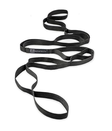 A AZURELIFE Premium Durable Stretch Straps with Loops, Stretching Strap for Physical Therapy, Multi-Loop Yoga Strap Fitness Exercise Strap for Yoga, Pilates, Dance, Flexibility&Exercise 6