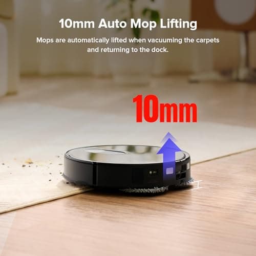 roborock Qrevo Slim Robot Vacuum and Mop Combo, 8.2cm Ultra-Slim, 3D Sensing Tech, Advanced Obstacle Recognition, Powerful Suction, FlexiArm Side Brush & Mop, Auto Mop Washing & Drying, Self-Emptying 7