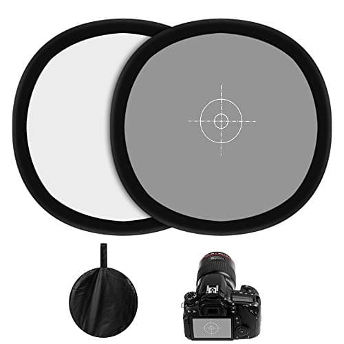 Sedremm Gray/White Balance Card,12x12 Inch (30x30cm) Portable Focus Board Two Sides Double Face 18% Grey/White Balance Reference Card with Carry Pouch for Canon Nikon Sony 7