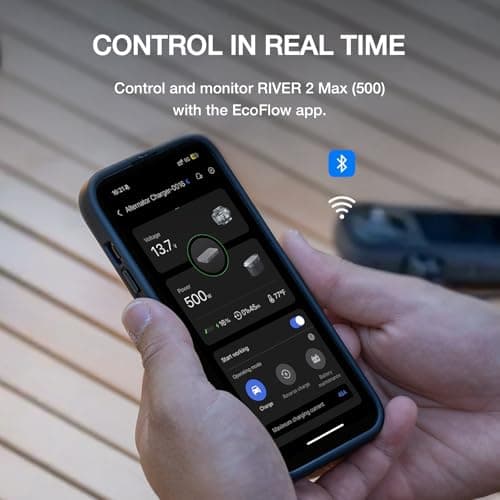 EF ECOFLOW Portable Power Station River 2 Max 500, 499Wh LiFePO4 Battery/ 1 Hour Fast Charging, Up to 1000W Output Solar Generator (Solar Panel Optional) for Outdoor Camping/RVs/Home Use 6