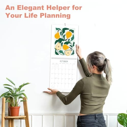 Guasslee Wall Calendar 2026-2028, Vertical Calendar Wall 2026, 36-Month Aesthetic Calendar From Jan. 2026-Dec. 2028, 28" X 11" Monthly Planner Wall With Thick Paper, Floral Design for Home Office 7