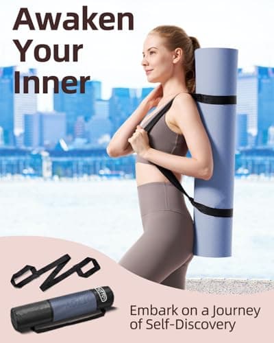 YOTTOY Yoga Mat, 72"x 32"x1/3" Extra Wide Non-Slip Exercise Fitness Yoga Mats,Eco-Friendly TPE Exercise Mats for Women Men Home Workout with Strap Bag (Nile, 72x32x1/3) 6