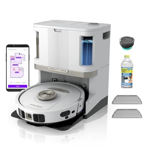 Shark Robot Vacuum & Mop, PowerDetect NeverTouch Pro, Self-Empty, Self-Refill with Self-Clean Pad Wash & Dry, 60-Day Debris Capacity, 30-Day Refill Tank, 5 PowerDetect Technologies, AV2800ZE (Renewed)