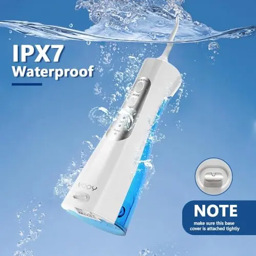 YOOY Water Dental Flosser Teeth Portable Cordless Oral Irrigator Gums Braces Orthodontic Care Irrigation Cleaner Electric Waterflosser Flossing for Teeth Cleaning Rechargeable for Home Travel 5