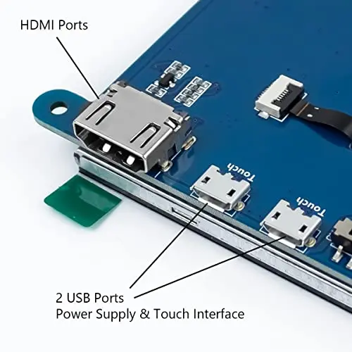 Hosyond 7 Inch IPS LCD Touch Screen Display Panel 1024×600 Capacitive Screen HDMI Monitor for Raspberry Pi5/Pi4/Pi3/ZERO W, BB Black, Windows 10 8 7 9