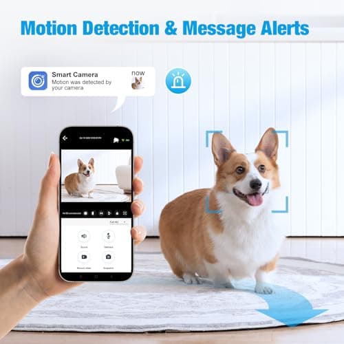 YISPK Camera 1080P HD Cam for Home/Office with Night Vision, App Control WiFi Indoor Security Cameras, Motion Detection,Wireless Viewing Cam 5