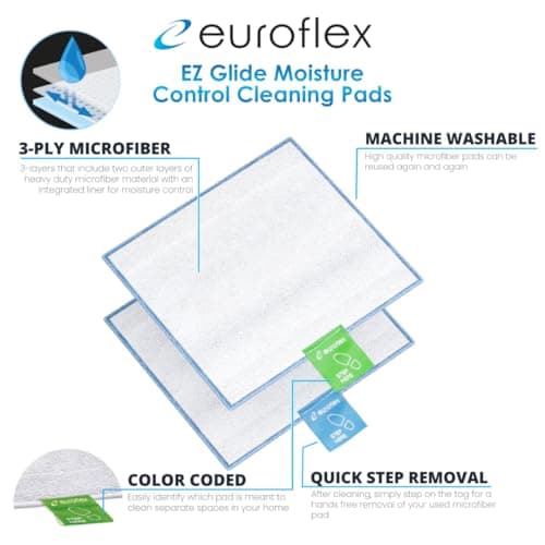 Euroflex Vapour Premium Steam Mop 9-Piece Set with Ultra Dry Steam; Consumer Reports Recommended; Commercial Grade 295°F & 50 PSI; Invented in Italy; Kills 99.9% Germs & Viruses; 5 Year Warranty 7