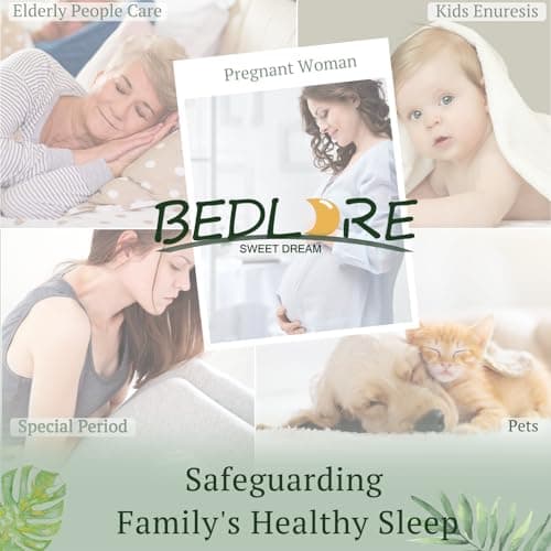 BEDLORE Waterproof Mattress Protector Queen,Breathable Noiseless Mattress Protector for Queen Size Bed, Fitted 6"-18" Extra Deep Pocket Mattress Pad Machine Washable Bed Cover 7