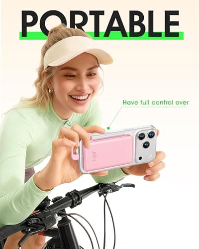 TG90° 5000mAh Portable Charger Built-in AC Wall Plug and Cables, Slim Fast Charging Power Bank, Pocket Size USB C External Battery Pack Compatible with iPhone 17 16 15 14 13 12 Samsung Google iPad 8