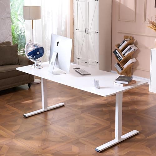 FLEXISPOT 71"x32" Large Dual Motor Electric Standing Desk, White - 198 LBS Heavy-Duty Capacity, Ideal for Home Office, Creative Studio, or Multi-Monitor Setup 7