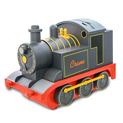 Crane Cool Mist Ultrasonic Baby Humidifier for Nursery and Kids Room, Auto Shut Off 1 Gallon, Optional Filter, Playful Design, Train