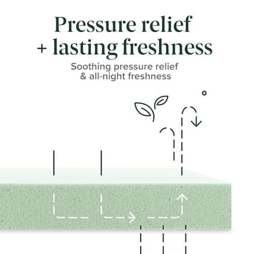 Zinus 12 Inch Queen Green Tea Memory Foam Mattress [New Version], Fiberglass Free, Medium Firm Feel, Zoned Pressure Relief, Certified Safe Foams & Fabric, Mattress in A Box 9