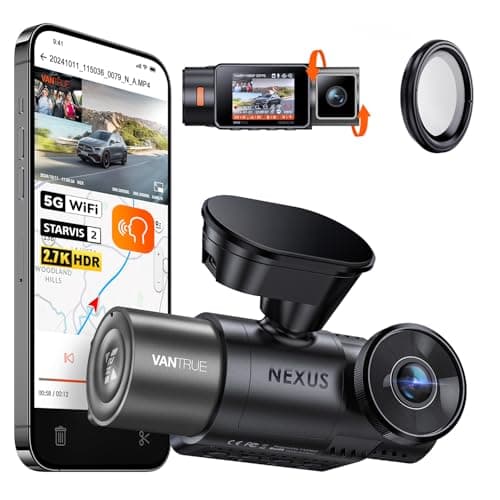 【Bundle: Vantrue N2X Front Inside Dash Cam + CPL Filter】 Dual Dashcam, Infrared Cabin Camera, STARVIS 2, Parking Mode, GPS, WiFi Dash Cam for Rideshare Taxi Daily Drivers