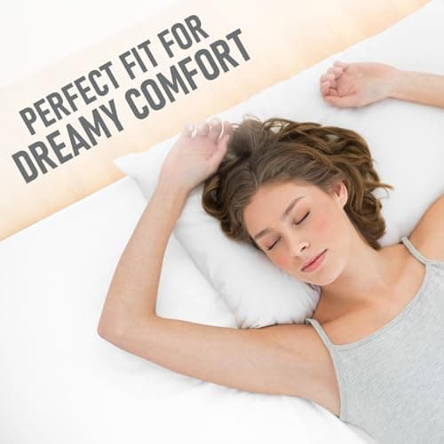 Homesperception Pure 100% Cotton Fitted Sheet Comfy Stretch Fabric – Deep Pocket Fitted Sheet Wrinkle-Free (White, Full) 6