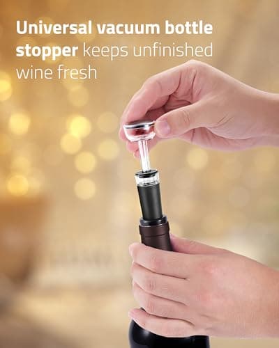 Electric Wine Opener Set - Premium Wine Gifts with Wine Opener, Foil Cutter, Wine Aerator, Vacuum Stopper, and Elegant Gift Box - Ideal Christmas Gift for Unforgettable Moments 8