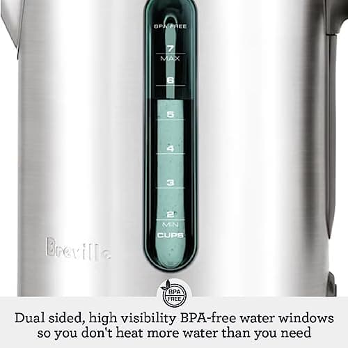 Breville BKE700BSS Soft Top Pure Hot Water Kettle, 7 Cup, Brushed Stainless Steel 6