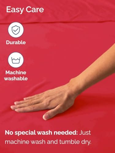 Extra Deep Full Fitted Sheet - Hotel Luxury Single Fitted Sheet Only - Easily Fits 18 inch to 24 inch Mattress - Ultra Soft, Wrinkle Free with Extra Deep Pockets - Easy-Care, Breathable & Comfy - Red 5