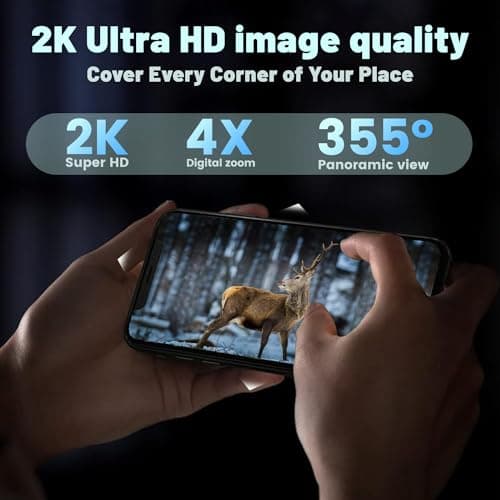 4G LTE Cellular Solar Security Camera Wireless Outdoor, No WiFi Solar Powere Camera Built in SIM Card & Subscription Fee, 350° Live View, 2K Camera with 2 Way Talk, PIR Motion Sensor, Cloud Storage 8