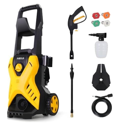 PUREPLUS Electric Pressure Washer, PW002-Y, YELLOW, OD-PW-002-Y
