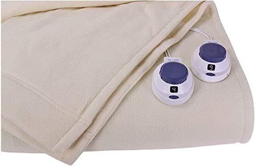 SoftHeat by Perfect Fit | Luxury Micro-Fleece Low-Voltage Electric Heated Blanket (Full, Natural) (LVBF-H2-030)