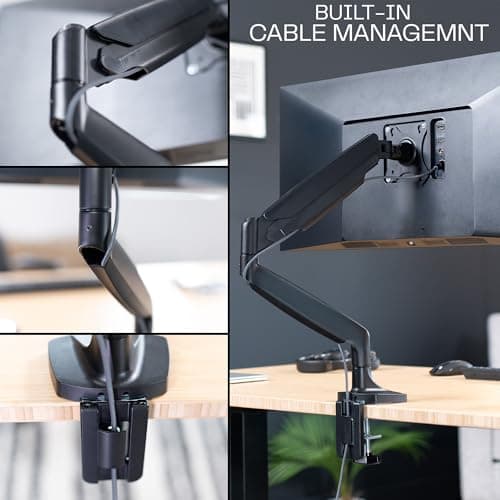 VIVO Premium Aluminum Heavy Duty Single Monitor Arm for Ultrawide Monitor up to 40 inches and 30 lbs, Desk Mount Stand, Pneumatic Height, Max VESA 100x100, Black, STAND-V110Q 9