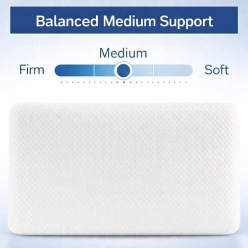 DLIGHT BD Slim 3.2" Stomach Sleeping Memory Foam Pillow-Thin, Flat, Soft Yet Supportative for Belly, Back& Stomach Sleepers 5