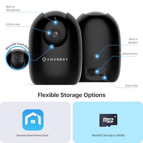 Amcrest 1080P WiFi Camera Indoor, Nanny Cam, Dog Camera, Sound & Baby Monitor, Human & Pet Detection, Motion-Tracking, 2.4Ghz Only, Pan/Tilt Wireless IP Camera, Night Vision, Smart Home ASH21-B 7