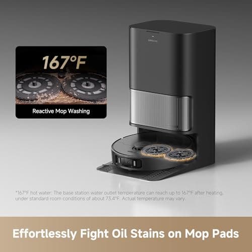 DREAME L40s Ultra AE Robot Vacuum and Mop Combo, 19,000Pa Suction, Self Emptying Dust Box, Flexible Mop & 167℉ Self Cleaning Washboard, Diverse Brush Selection, All-in-One Station, Auto Refill 6