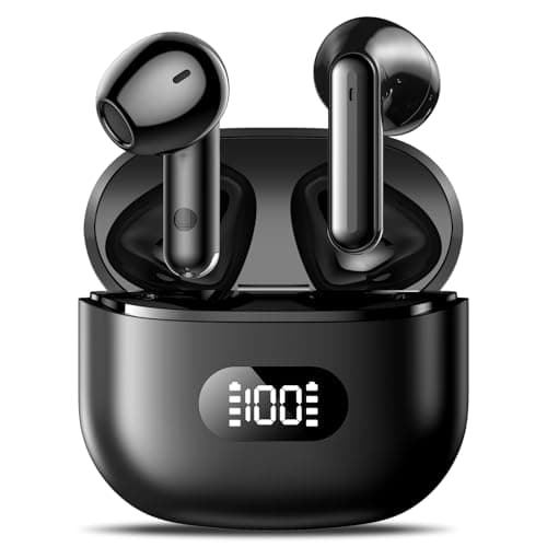 Wireless Earbuds,Bluetooth in Ear Buds with Immersive Surround Sound Stereo,Tap-Control,48 Hours Playtime,Bluetooth 5.4 LED Display Charging Case,IPX7 Waterproof Fit iPhone&Andriod Sports Workout