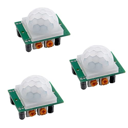 HC-SR501 PIR Motion Sensor Detector - Infrared Motion Sensor 4.8-20V DC Wide Voltage, 0.5s-200s Adjustable Delay, Dual Trigger Modes for Home Security, Energy Efficiency & IoT Devices (Pack of 3pcs)