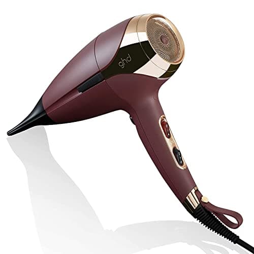 ghd Helios Professional Hair Dryer - Advanced 1875W Blow Dryer with Aeroprecis Technology, 75mph Airflow, Ionic Frizz Control, More Shine, Lightweight Design and Low Noise - Plum