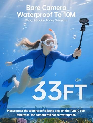 4K Mini Body Action Cameras POV Body Cam, 64GB Sports Camera with Audio Video Recording, Portable WiFi Magnetic Wearable Waterproof Thumb Camera for Motorcycle Vlogging Skiing Cycling Hiking-Black 5