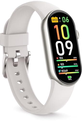 FITVII Ole Fitness Tracker, 1.6'' AMOLED Fitness Watch with 24/7 Heart Rate and Blood Pressure Monitor, Blood Oxygen Sleep Tracking Step Calories Counter IP68 Waterproof Activity Tracker for Women Men