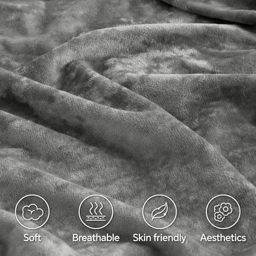 BEDELITE Velvet Body Pillow Cover with Zipper, Soft and Plush 20x54 Long Pillow Case, Velvety Smooth and Cozy Body Pillow Pillowcase for Bedroom and Couch, for All Seasons(Gray) 5