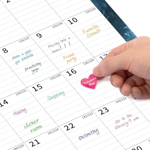 2025 Calendar, Wall Calendar 2025-2026 (17"x22") with Lines, Monthly Calendar from Jan 2025 to Jun 2026, Vertical Large Monthly Family Calendar 2025 for Wall, Calendario 2025 7