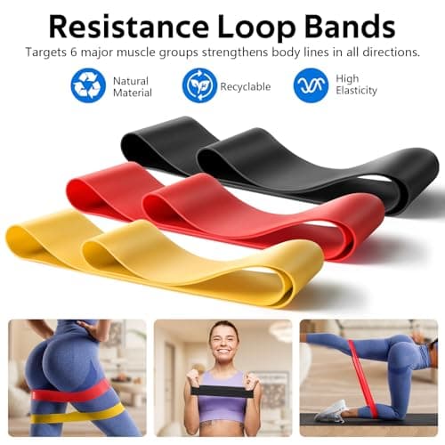 7 in1 Foam Roller Set for Deep Tissue Muscle Massager - High Density Back Roller, Muscle Roller Stick, Resistance Bands, Foot Massage Ball, Stretching Strap for Exercise, Whole Body Physical Therapy 6