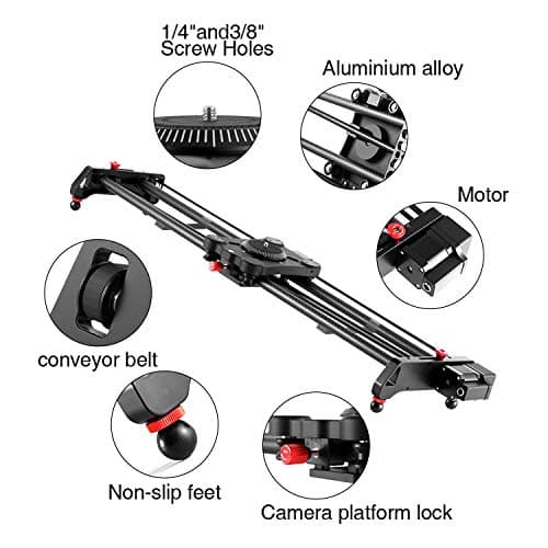 GVM Great Video Maker Camera Motorized Slider,48"/120CM,Automatic Round Trip,Time Lapse,Panoramic Shooting,Video Capture,Slider Smooth and Stable,with Battery 8