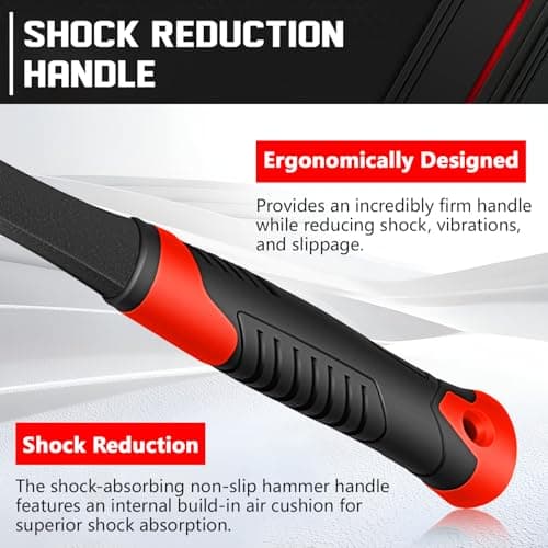 Professional Construction Mason's Hammer – 34oz Drywall Hammer Hatchet – Ergonomic Handle Wall Board Tool with Milled Face– Roofing hammer for Drywall Installation and Demolition (Hammer Hatchet) 5