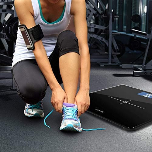 NUTRI FIT Extra-Wide/Ultra-Thick Digital Body Weight Bathroom Scale with 3 Inch Large Easy Read Backlit LCD Display Max Capacity 400lb Step-on Technology, Black 8