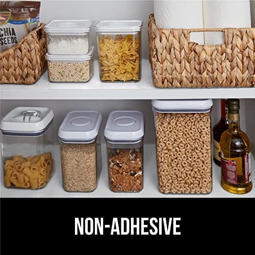 GORILLA GRIP DripGuard Shelf Liner, Non-Adhesive Drawer and Kitchen Cabinet Protector, Strong Grip Slip Resistant Underside, Smooth Surface Liners for Cabinets, Bathrooms, Closets, 12x120 Inch, White 5