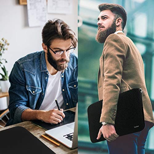 Naukay Laptop Sleeve Case, 15.6 Inch,Resistant Neoprene Notebook Computer Pocket Case/Tablet Briefcase Carrying Bag Compatible Asus/Dell/Fujitsu/HP/Sony/Toshiba/Acer- (Black) 7