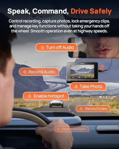 70mai A810S 4K Dual Dash Cam Front & Rear, STARVIS 2 HDR Super Night Vision, AI Motion Detection & 24/7 Parking, Built-in GPS, Wi-Fi & Optional 4G Remote Viewing, ADAS, Loop Recording, Time-Lapse 8