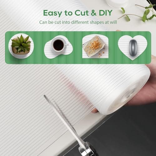 Anoak Shelf Liner Cabinet Liner, Non Adhesive Drawer Liner, Washable 12 Inch x 20 FT(240 Inch) Waterproof Durable Non-Slip Shelf Liners for Kitchen, Drawer, Refrigerator 5