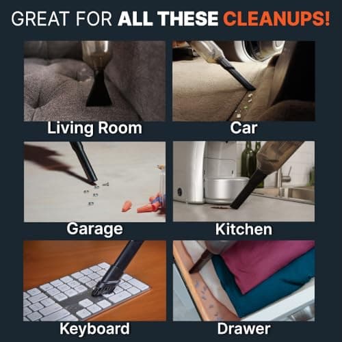 Pocket Vac PRO Handheld Vacuum and Docking Station, Compact Wireless Vacuum Cleaner, Lightweight Powerful for Home Kitchen Car Corner Upholstery Pet Hair Dust Crumbs Cleaning 6