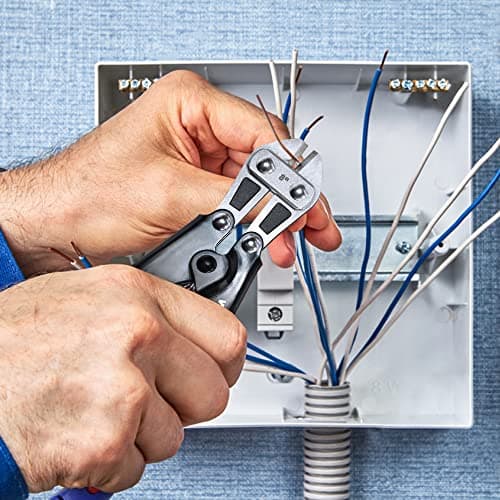 WORKPRO Mini Bolt Cutter 8-inch, Spring Loaded Small Heavy Duty Wire Cable Cutter, Snips Clippers with Soft Anti-Slip Handle 7