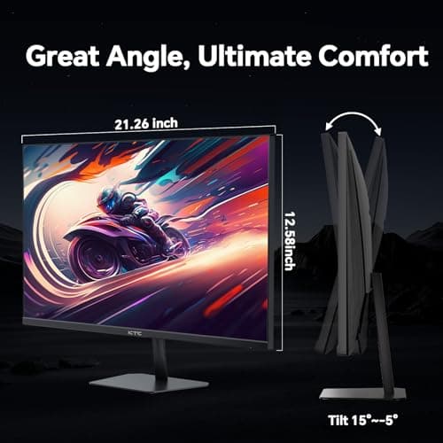 KTC 24" Gaming Monitor 180Hz 144hz Monitor QHD(2560x1440p) l Up to 1MS | Fast IPS Monitor |122% SRGB | 2X DP & 2X HDM| Tilt Xbox PS5 Switch|100×100mm VESA Compatible 6