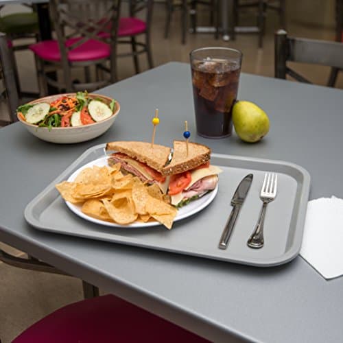 Carlisle FoodService Products CT121623 Café Standard Cafeteria / Fast Food Tray, 12" x 16", Gray 5
