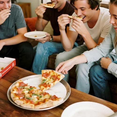 AWTBDP 13½ Inch Pizza Pan for Oven, Non-Stick Large Round Stainless Steel Pizza Pans, Durable Non-Toxic Pizza Tray for Cookie Pizza Pie Cake, Easy Clean & Dishwasher Safe 7